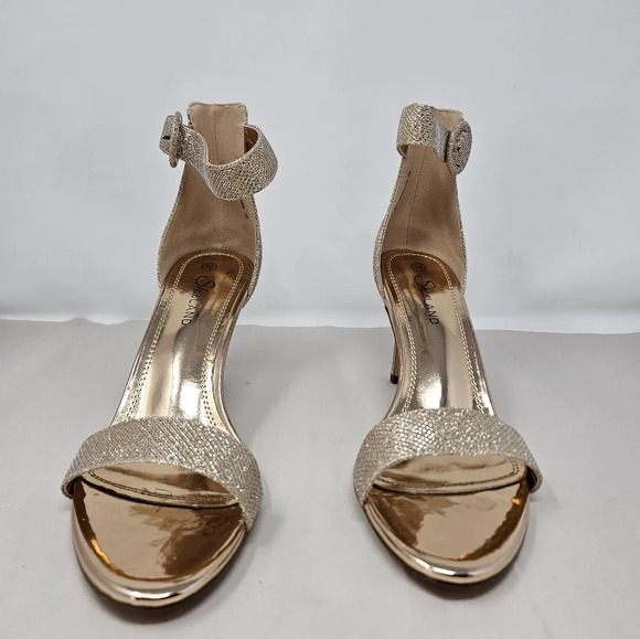 Shoeland High Heels Womens Sz 10 Ambrosia Rose Gold Sparkles Wedding Formal - Picture 2 of 11